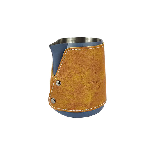 Stainless Steel Milk Foam Cup With Leather Cover 450ML